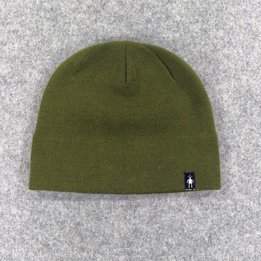 Smartwool Merino Wool Blend Beanie Olive Green Knit Skull Cap Hat